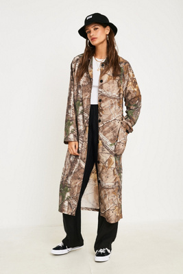 Stussy Elsa Tree Camo Long Coat | Urban Outfitters UK