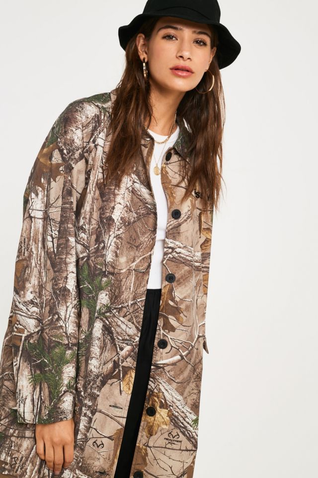 Stussy Elsa Tree Camo Long Coat