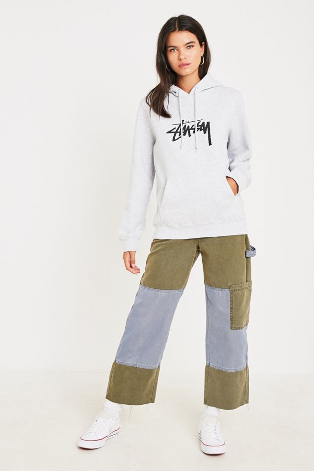Stussy Stock Logo Grey Hoodie #5