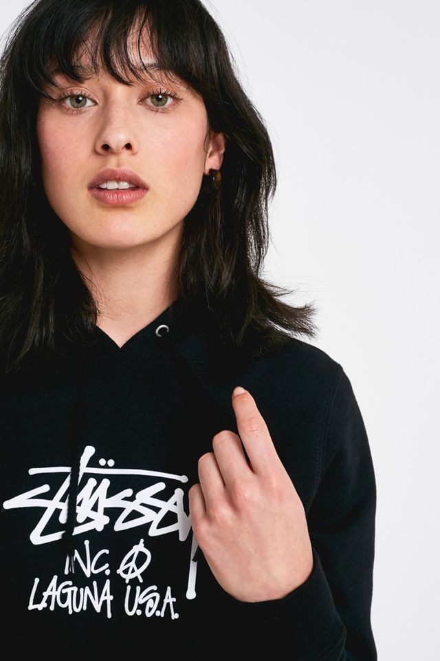 Stussy - Sweat à capuche à enfiler Laguna USA noir #1
