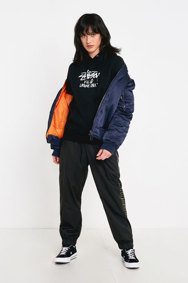 Stussy - Sweat à capuche à enfiler Laguna USA noir #3