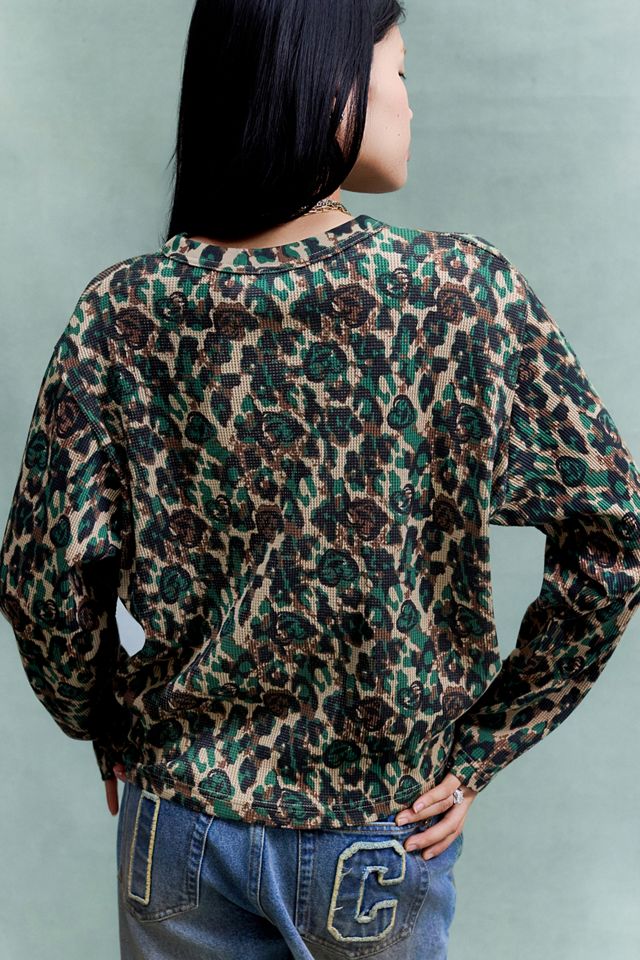 T-shirt gaufré léopard vert ICECREAM #3