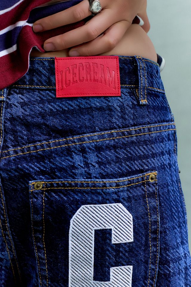 Short en jean à carreaux Running Dog ICECREAM #5
