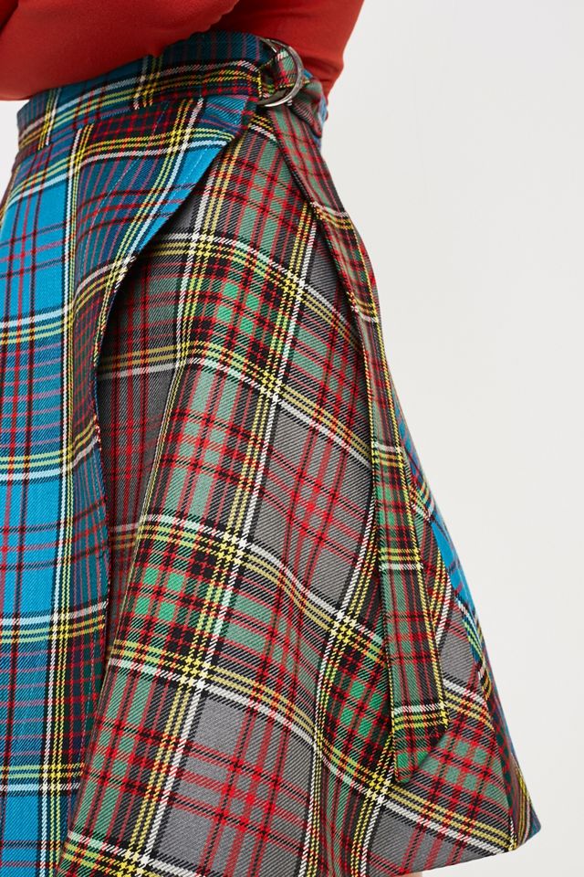 House Of Holland Tartan Plaid Mini Skirt #4
