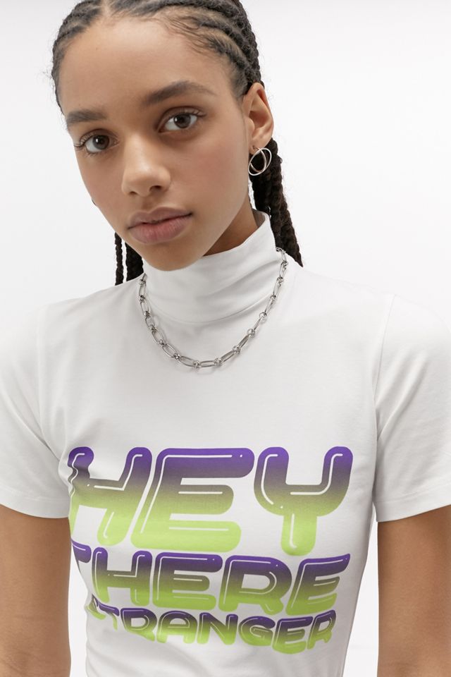House Of Holland – Knappes T-Shirt „Hey There“ #1