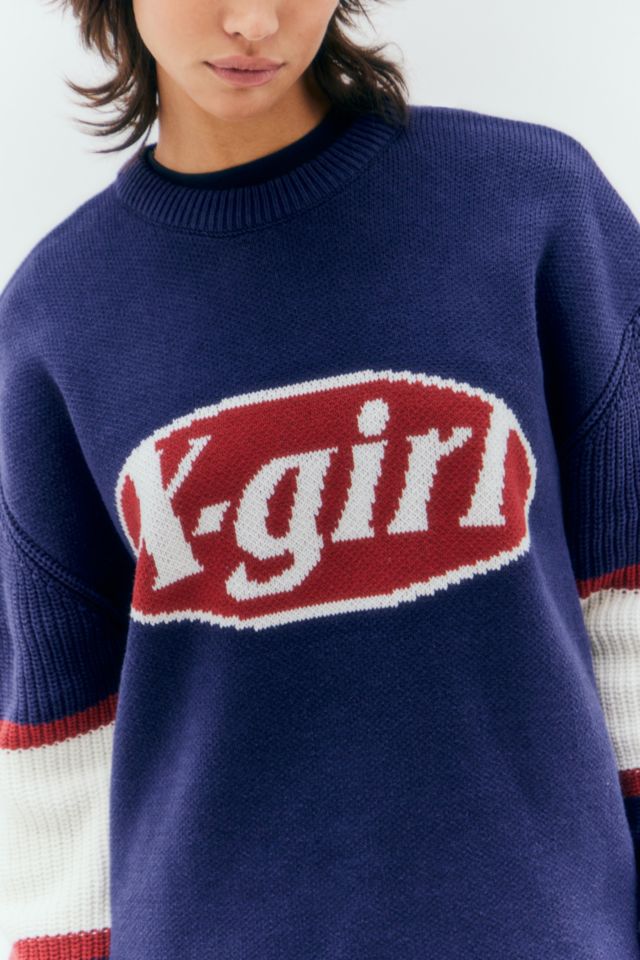 X-girl Oval Logo Jacquard Knit Jumper