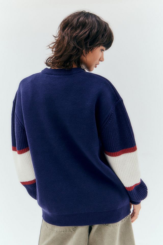 X-girl Oval Logo Jacquard Knit Jumper | Urban Outfitters UK