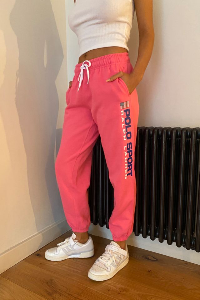 Polo Ralph Lauren Pink Logo Joggers | Urban Outfitters UK