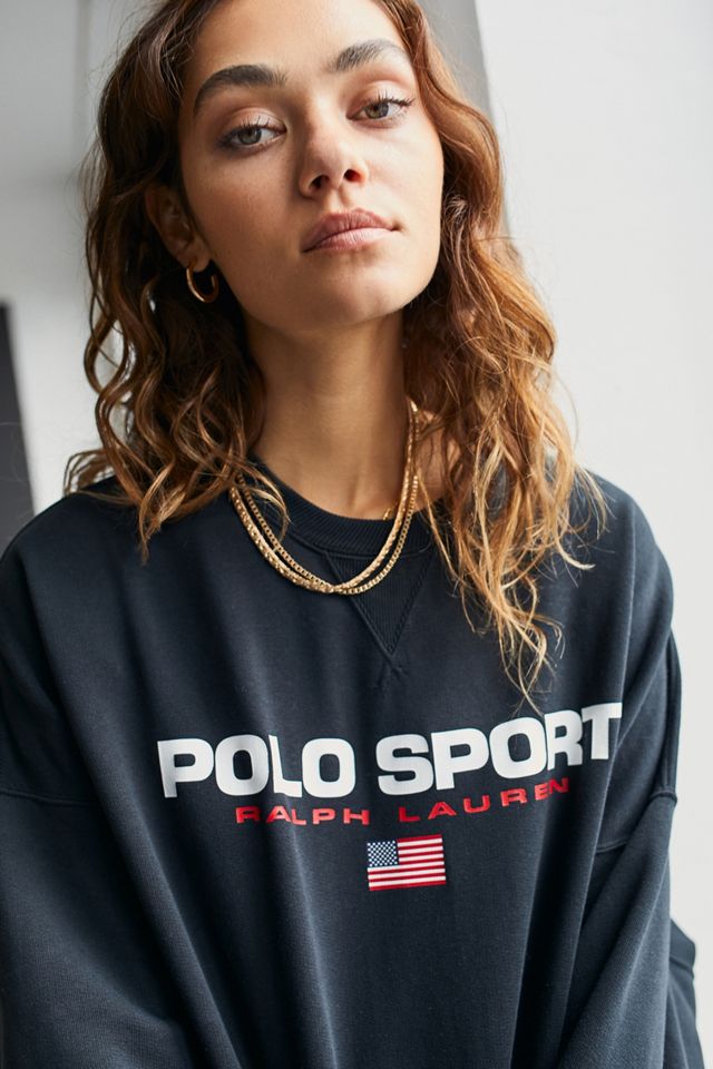 Polo Ralph Lauren Black & White Logo Crew Neck Sweatshirt #1