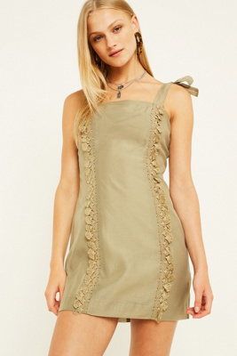 Finders Keepers Meadows Sage Mini Dress | Urban Outfitters UK