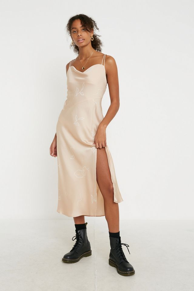 Finders Keepers Cristina Tan Slip Dress