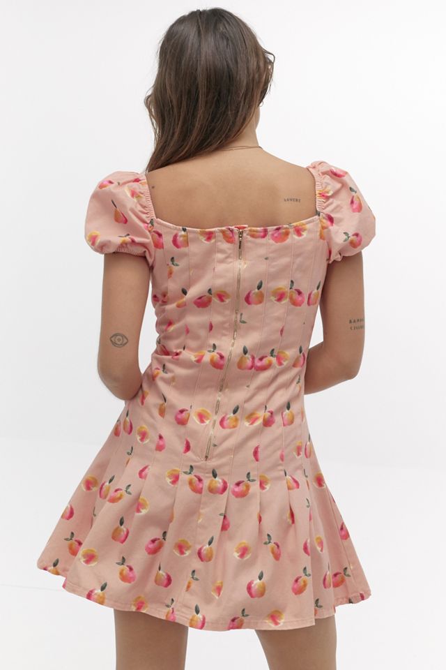 Finders Keepers Fruit Print Pleated Mini Dress #4