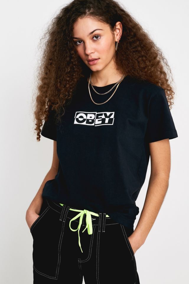 OBEY Inside Out 4 Black T-Shirt | Urban Outfitters UK