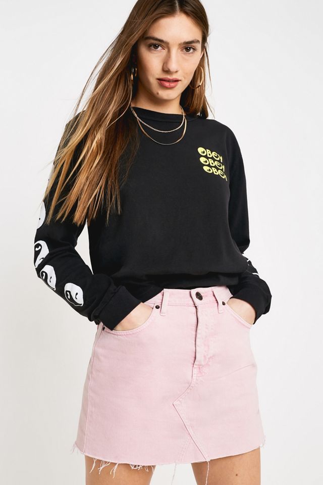 OBEY Squilibrio T-Shirt Nera Manica Lunga #1