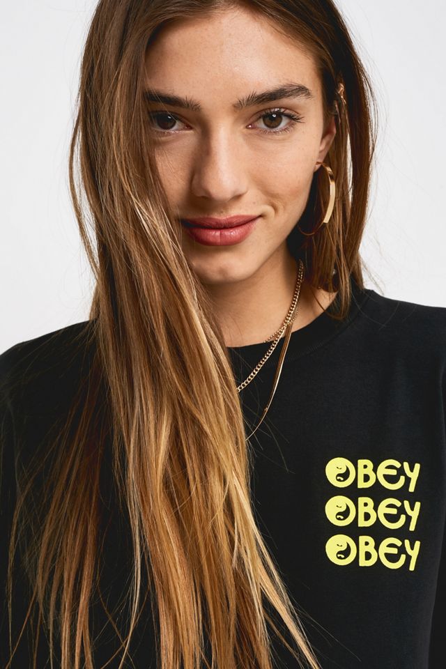 OBEY Squilibrio T-Shirt Nera Manica Lunga #2