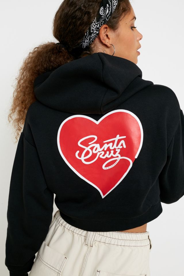 Santa Cruz UO Exclusive Heart Crop Hoodie