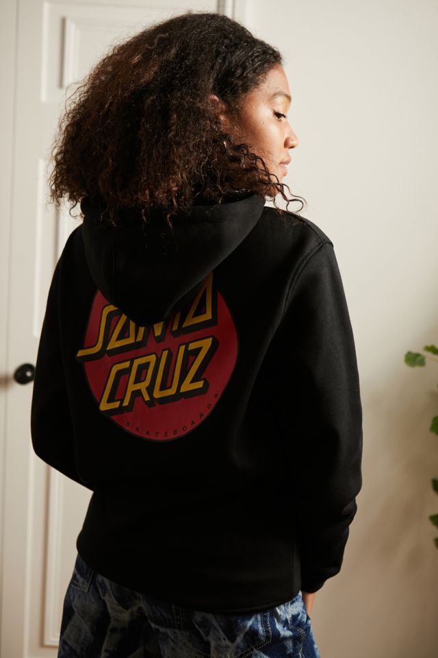 Santa Cruz Black Classic Dot Zip Up Hoodie Urban Outfitters UK