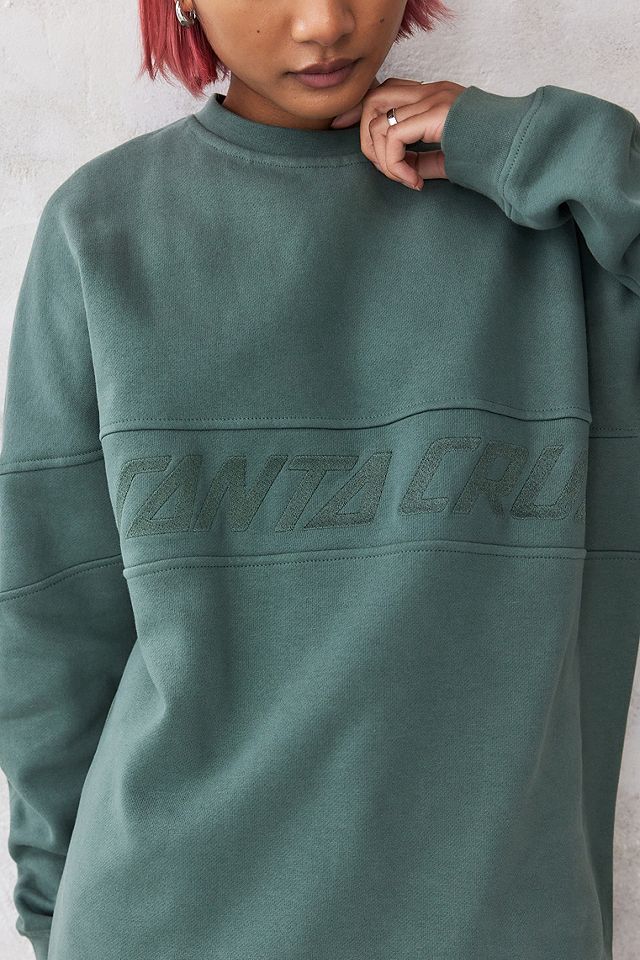 Santa Cruz Teal Tonal Stripe Sweatshirt | Urban Outfitters UK