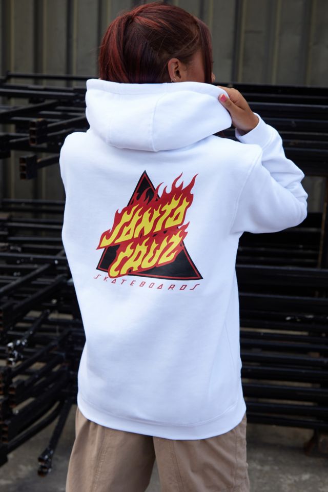 Off white fire hoodie on sale