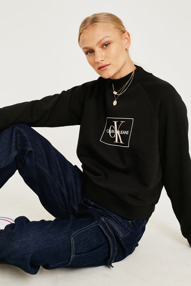 Calvin Klein Jeans Black Mock Neck Sweatshirt #1