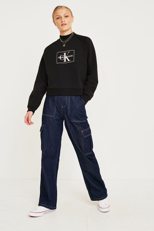 Calvin Klein Jeans Black Mock Neck Sweatshirt #3