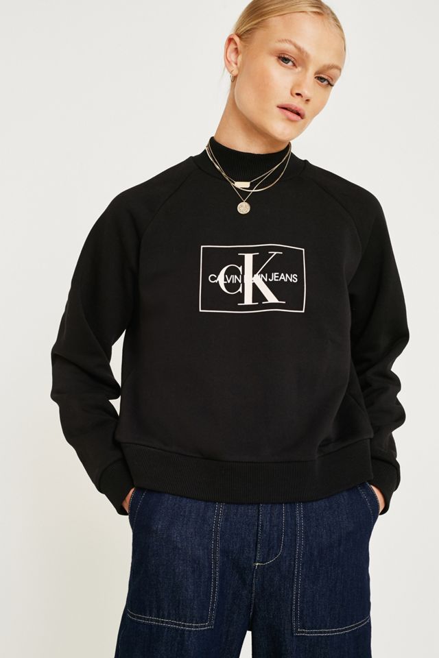 Calvin Klein Jeans Black Mock Neck Sweatshirt #4
