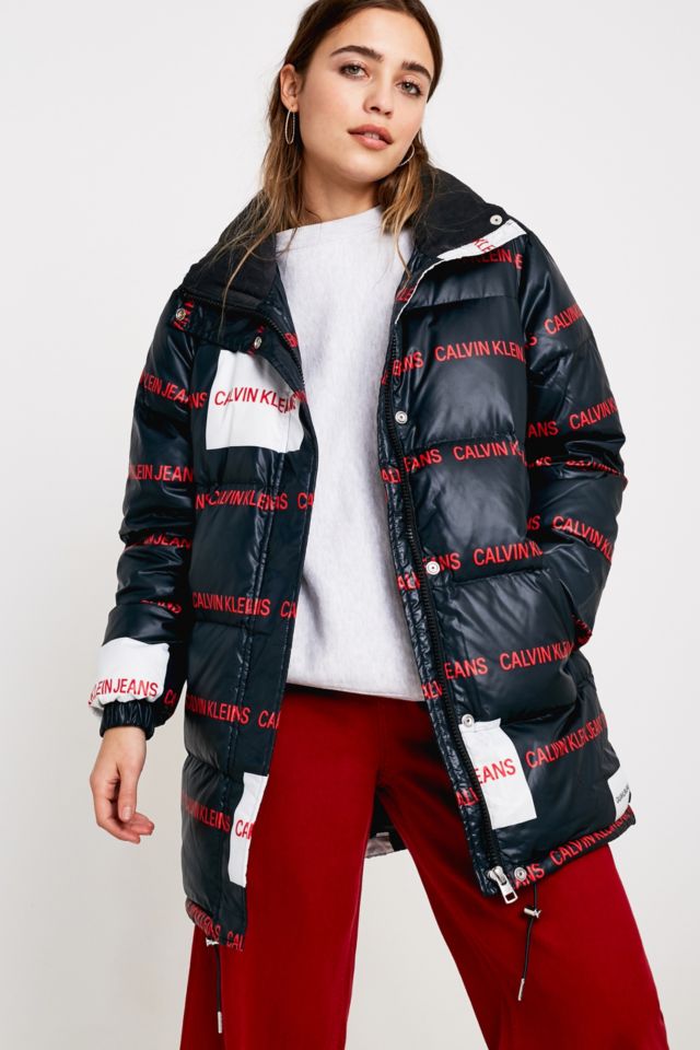 Calvin klein multi logo puffer jacket new arrivals