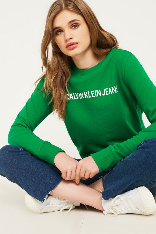Calvin Klein Jeans Green Logo Sweatshirt #1