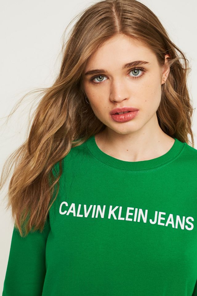 Calvin Klein Jeans Green Logo Sweatshirt #3