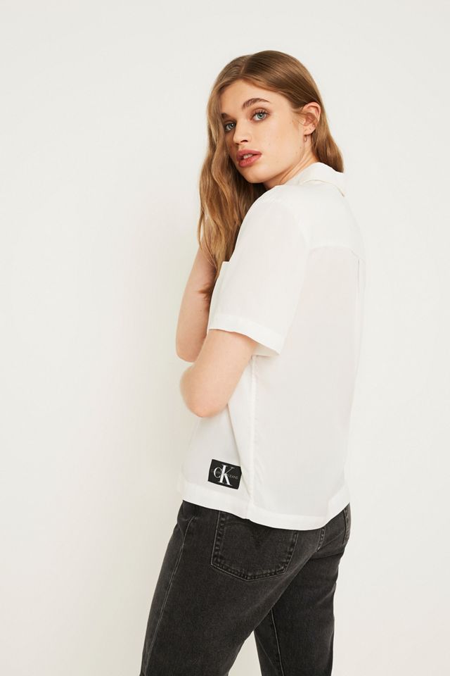 Calvin Klein Jeans Drapey Button-Through Shirt #3