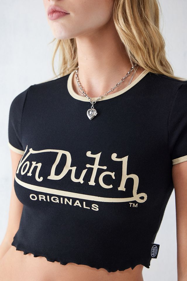 Von Dutch - T-shirt Ami à bords ondulés noir, exclusivité UO #1