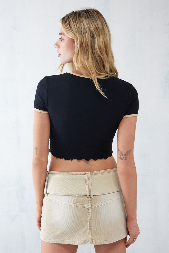 Von Dutch - T-shirt Ami à bords ondulés noir, exclusivité UO #3