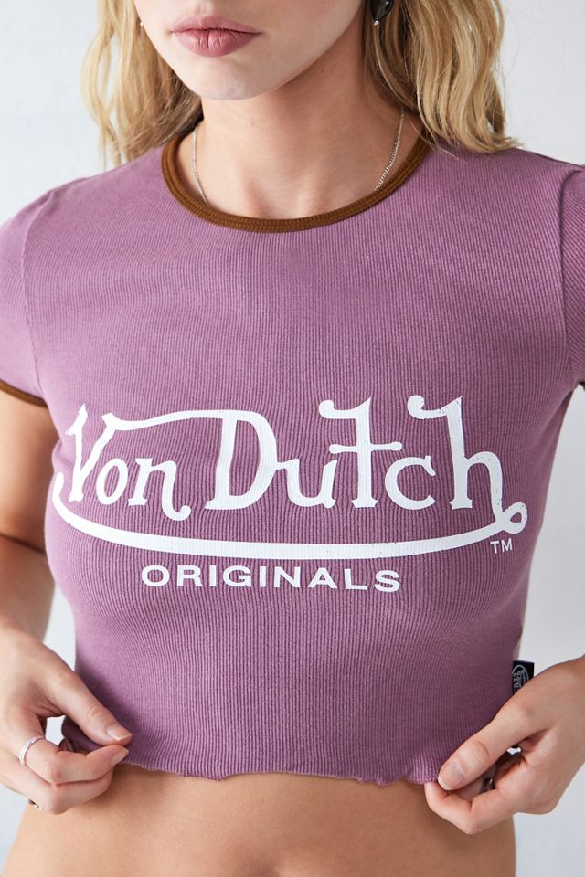 Von Dutch UO Exclusive Pink Ami Ringer T-Shirt #1