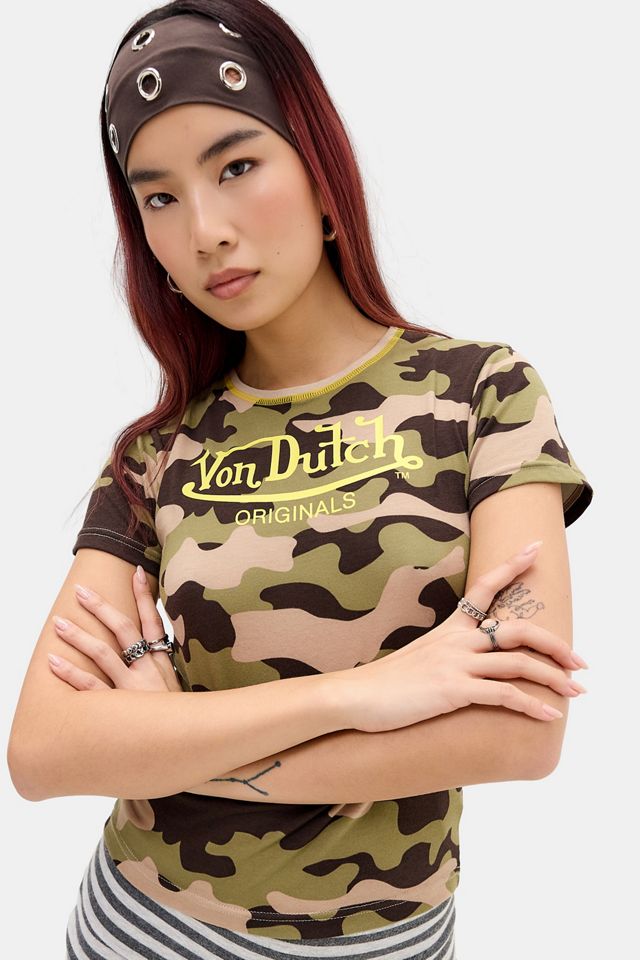 Camiseta de Camuflaje con Costuras en Contraste Von Dutch #2
