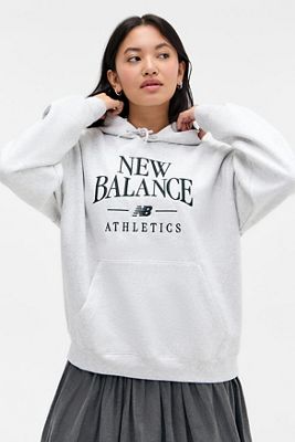 Felpa con Cappuccio New Balance Linear Heritage Ricamata