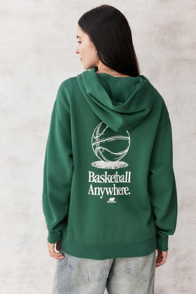 New Balance - Sweat à capuche Hoops vert #1