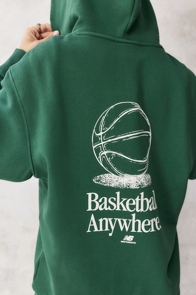 New Balance - Sweat à capuche Hoops vert #3