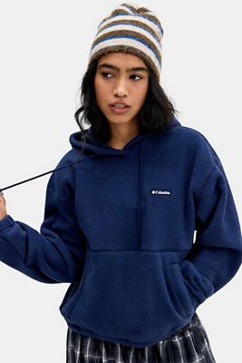 Felpa in pile con cappuccio Timber Meadow blu navy Columbia