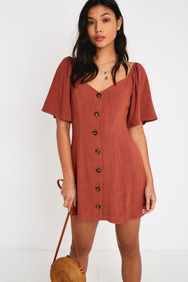 MINKPINK Clay Button-Through Mini Dress #1