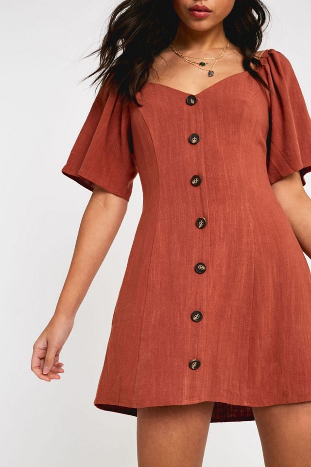 MINKPINK Clay Button-Through Mini Dress #2