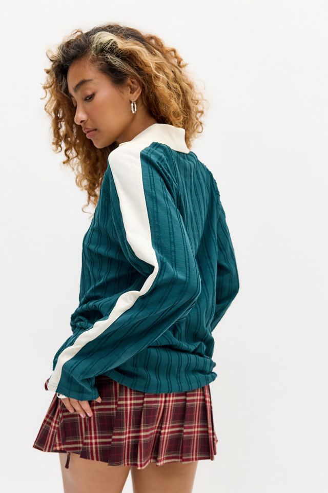 PUMA Green Relaxed Long-Sleeve Polo Shirt #3