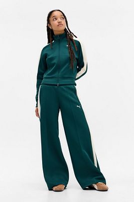 Pantalones de Chándal de Tiro Bajo Verde PUMA