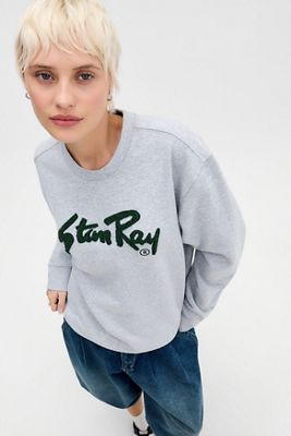 Stan Ray Grey Echenille Patch Crew Sweatshirt