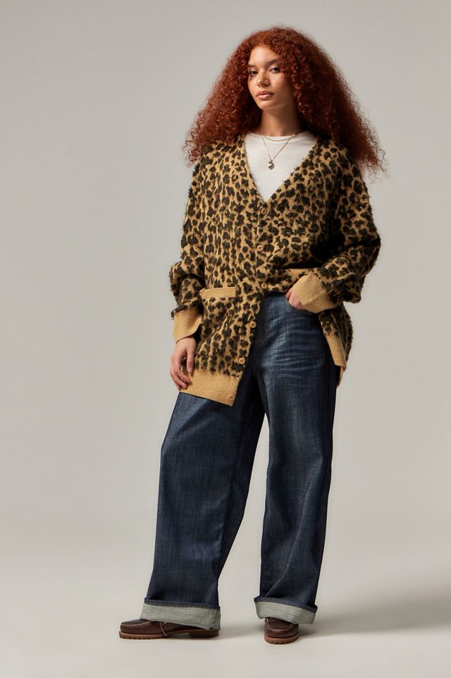 Cardigan Lavorato a Maglia Leopardato Stan Ray #1