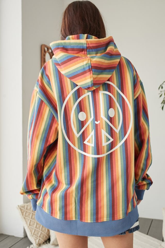 Guess on sale rainbow hoodie