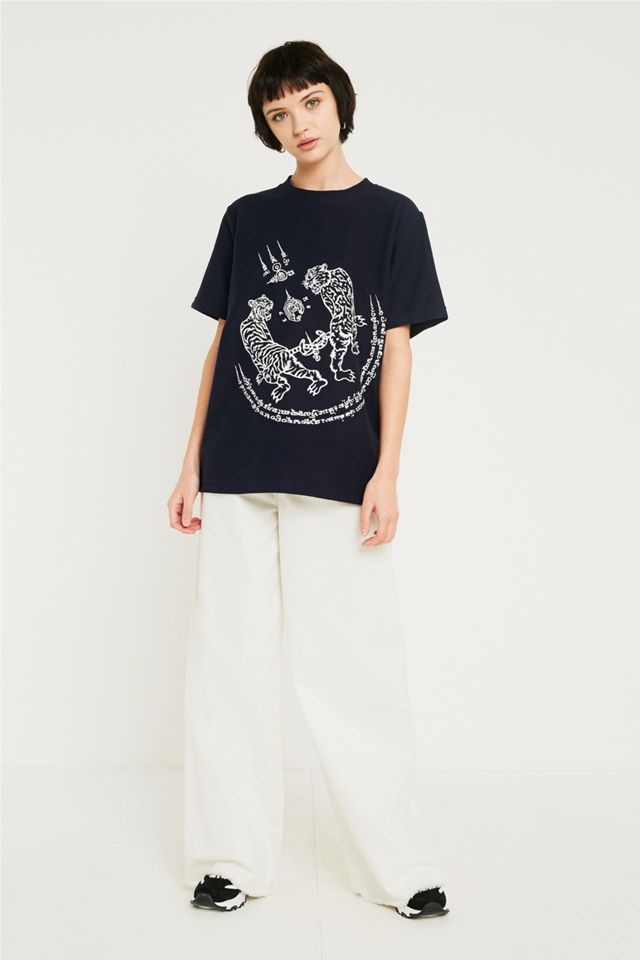 Angel Chen Tiger Print Navy Relaxed T-Shirt #3