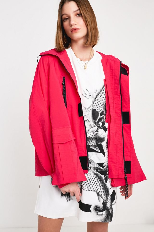 Angel Chen Fish Bordado Chaqueta rompevientos rosa #1