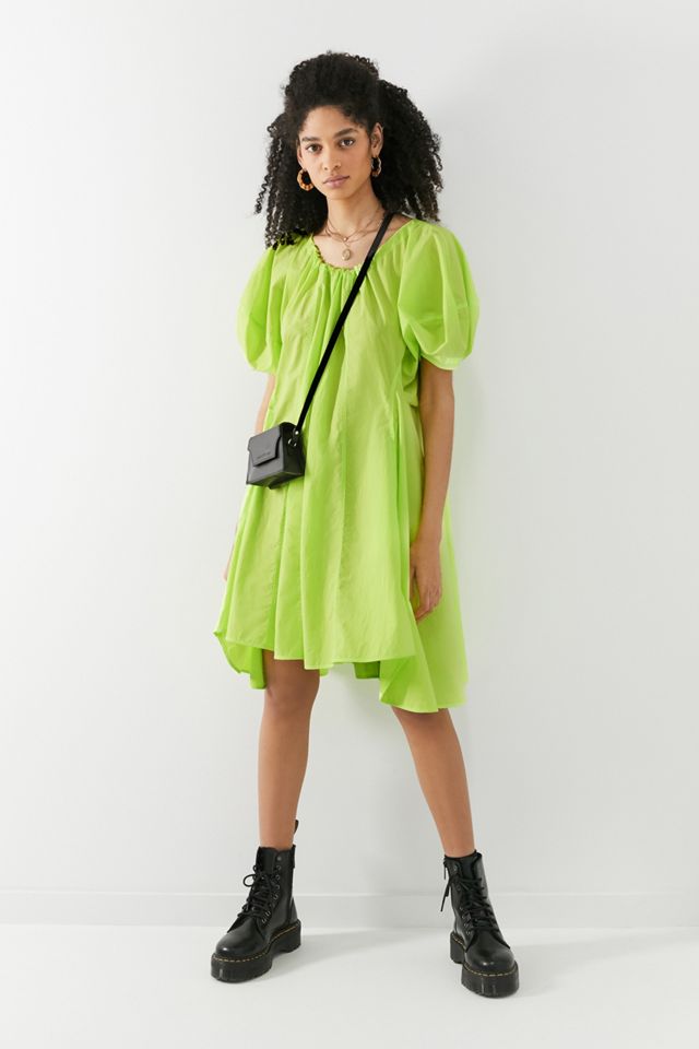 Angel Chen Lime Puff Sleeve Mini Dress #1