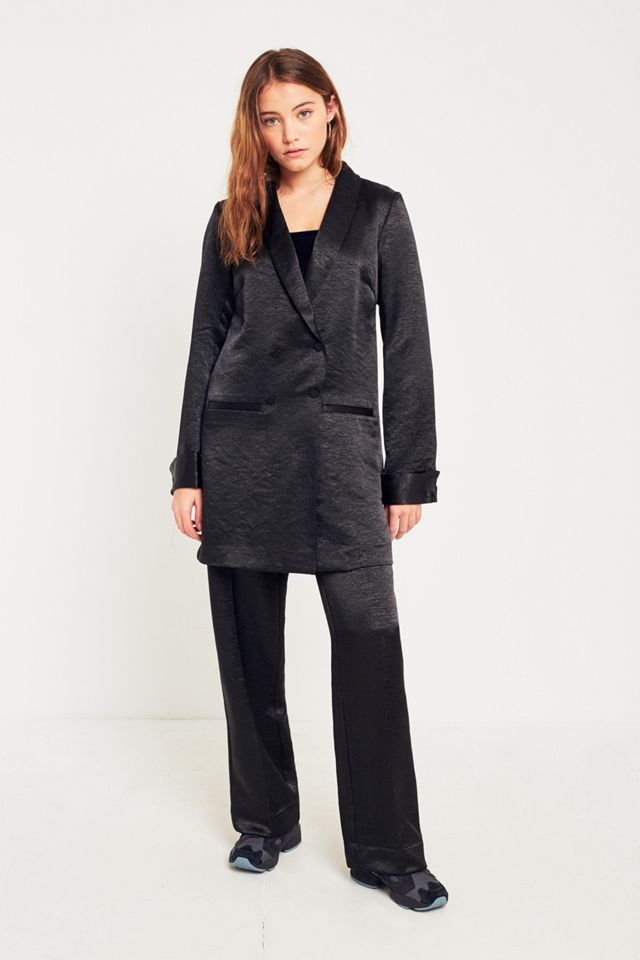 Gestuz Zoe Black Long Shiny Blazer #1