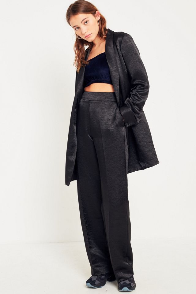 Gestuz Zoe Black Long Shiny Blazer #4